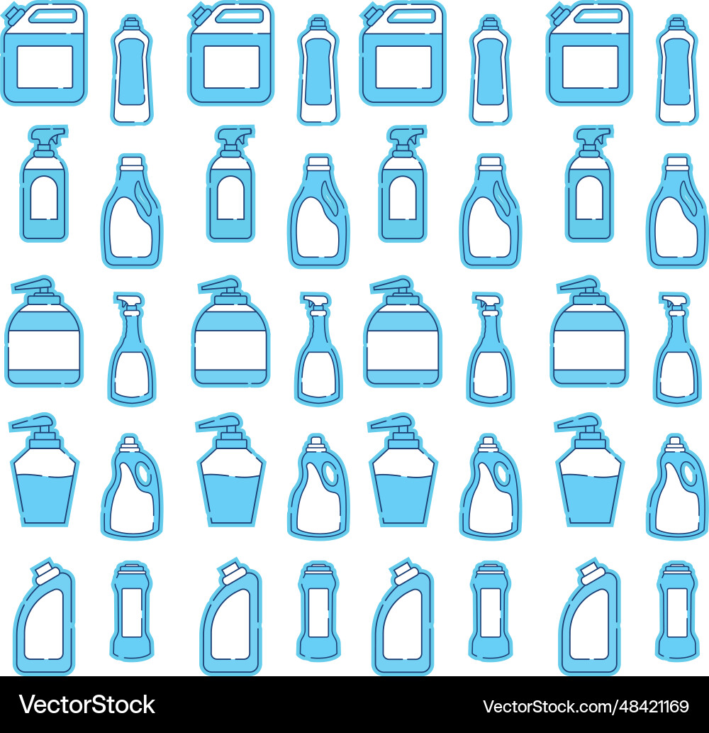 Seamless pattern background with cleaning icons Vector Image