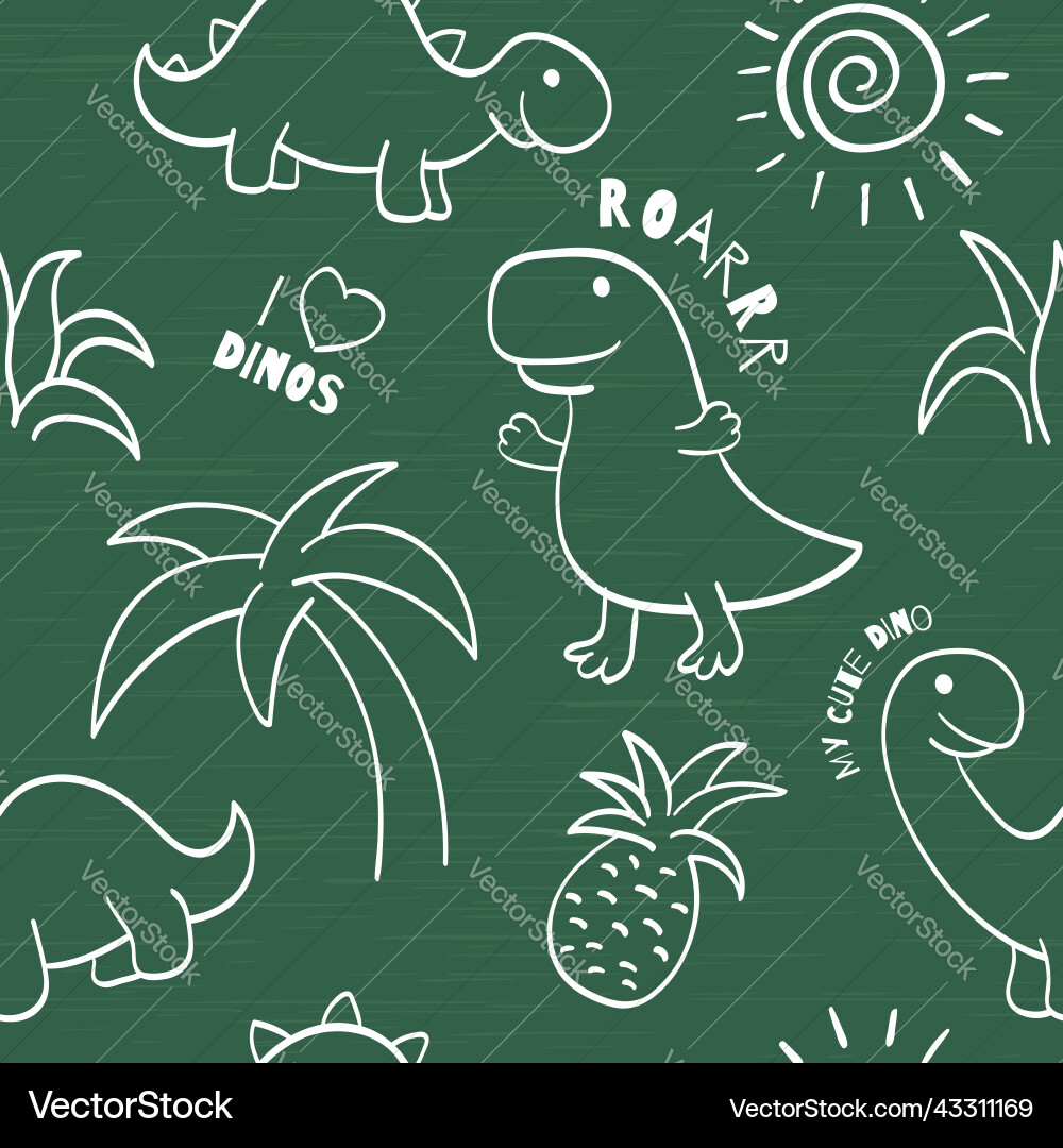 Seamless pattern with cute hand drawn sketches Seamless pattern with cute hand drawn sketches vector image