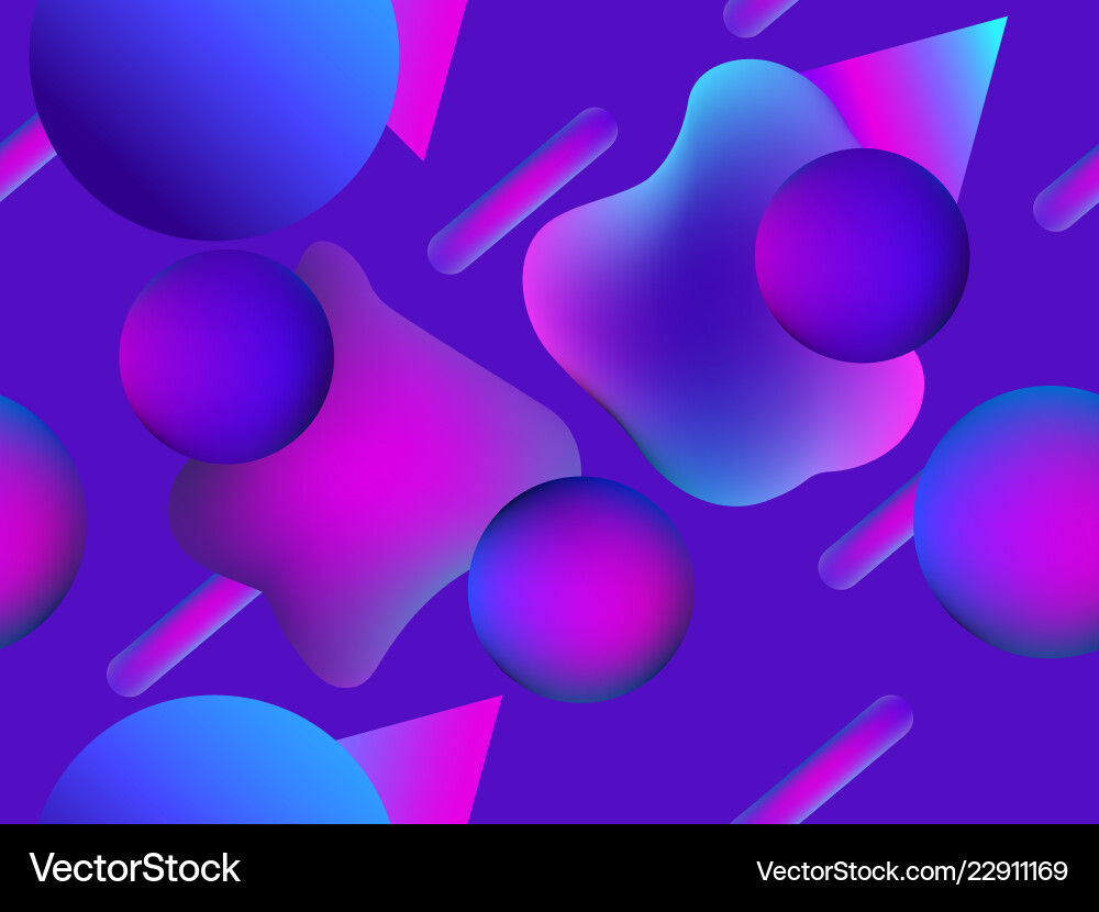 Seamless pattern with liquid shape and geometric Vector Image