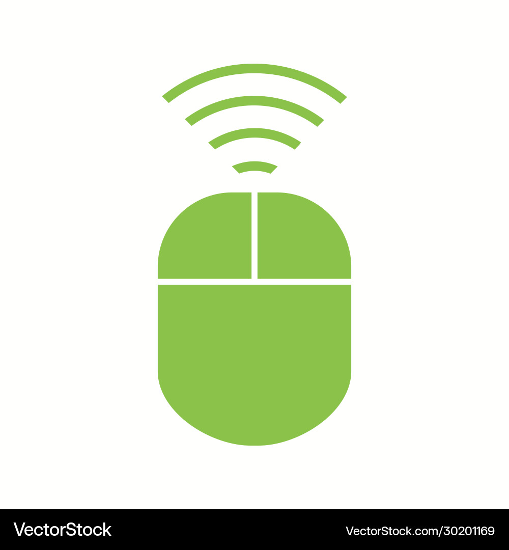 Unique wireless input device glyph icon vector image
