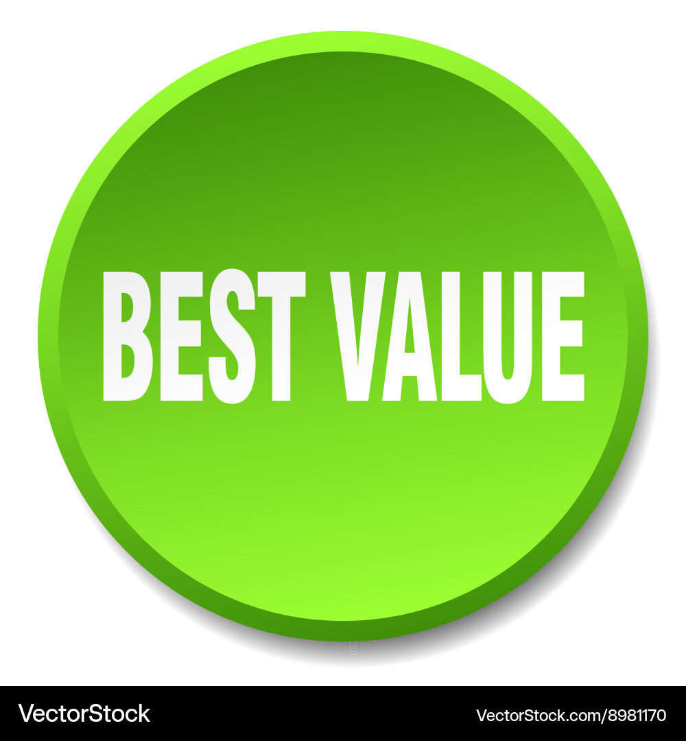 Best value green round flat isolated push button Vector Image