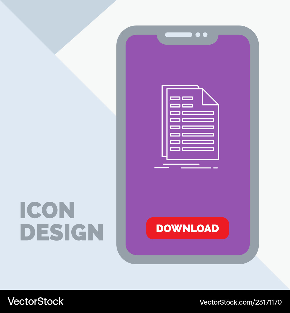 Bill excel file invoice statement line icon Bill excel file invoice statement line icon vector image