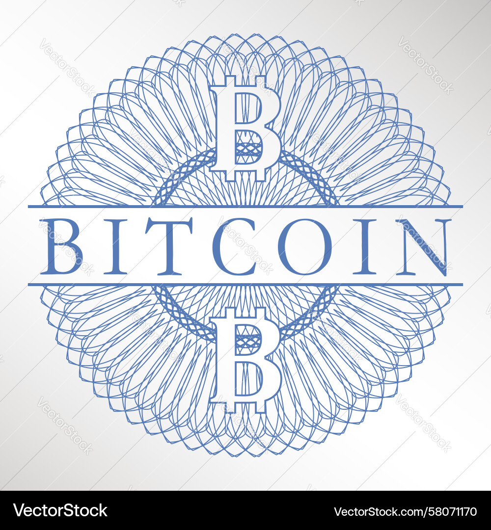 Bitcoin Cryptocurrency Badge – Royalty-Free Vector | VectorStock