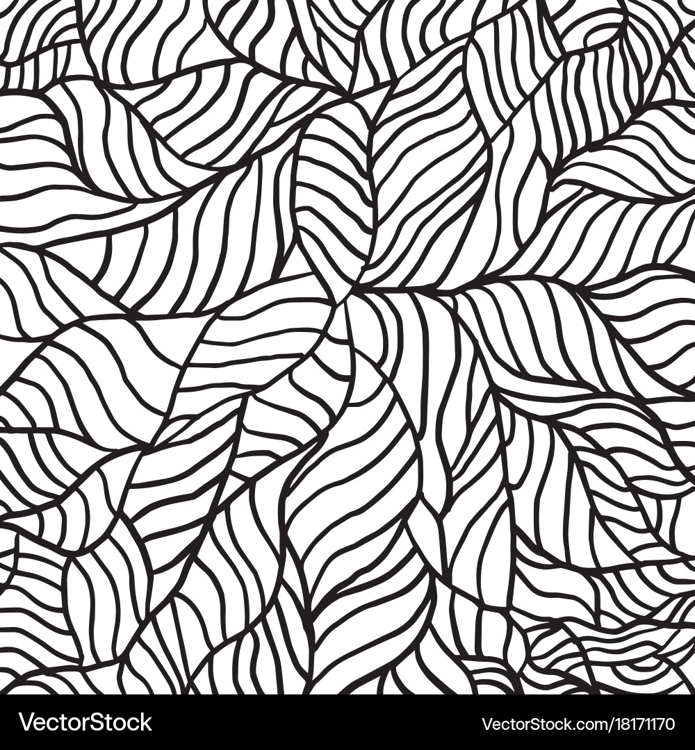 Black and white pattern with abstract waves Vector Image