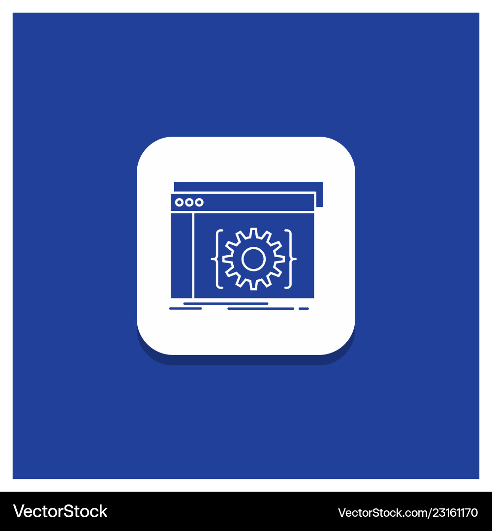 Blue round button for api app coding developer Blue round button for api app coding developer vector image