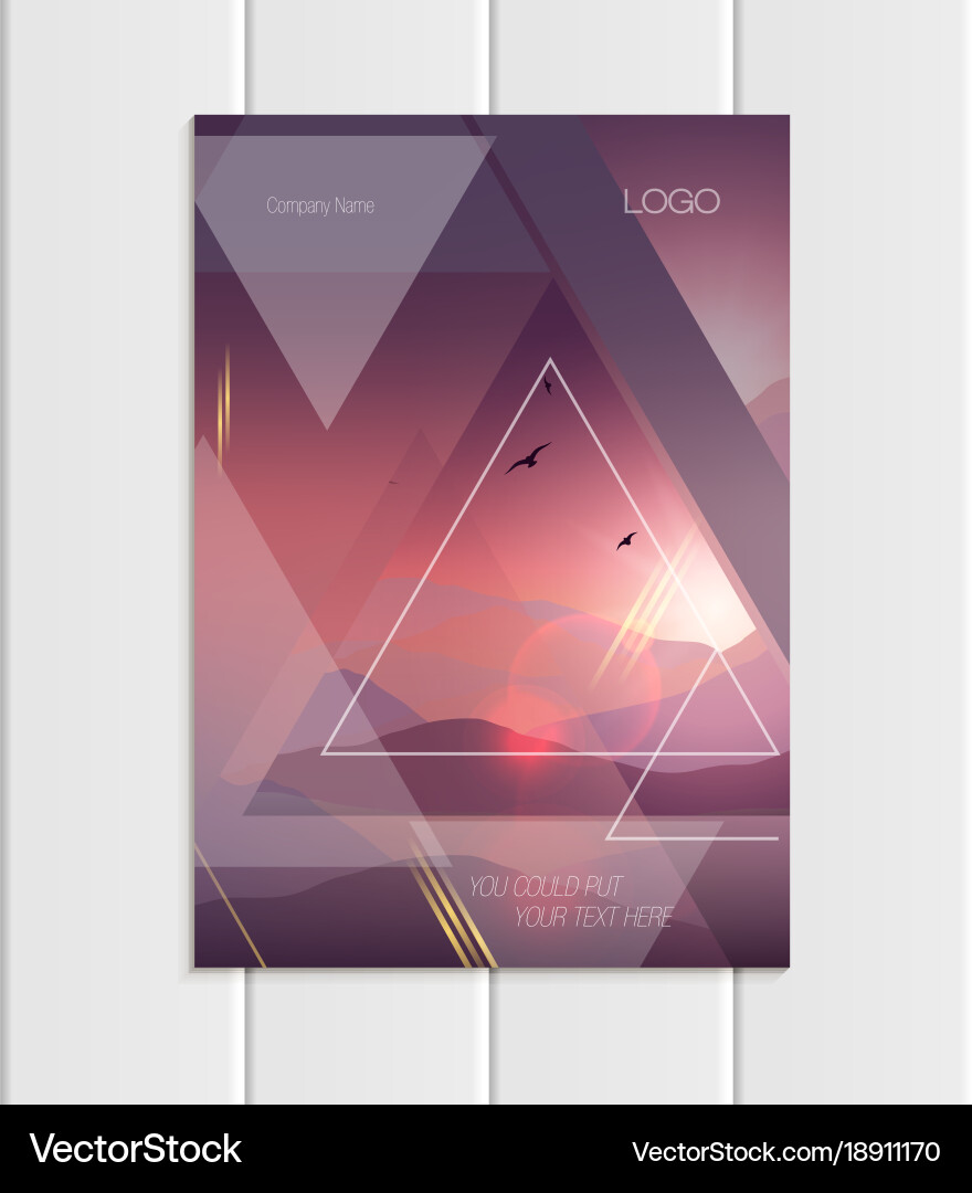 Brochure a5 or a4 format abstract uneven Vector Image