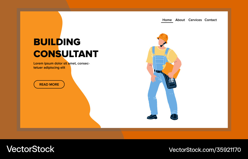 Building consultant holding check list flat Building consultant holding check list flat vector image