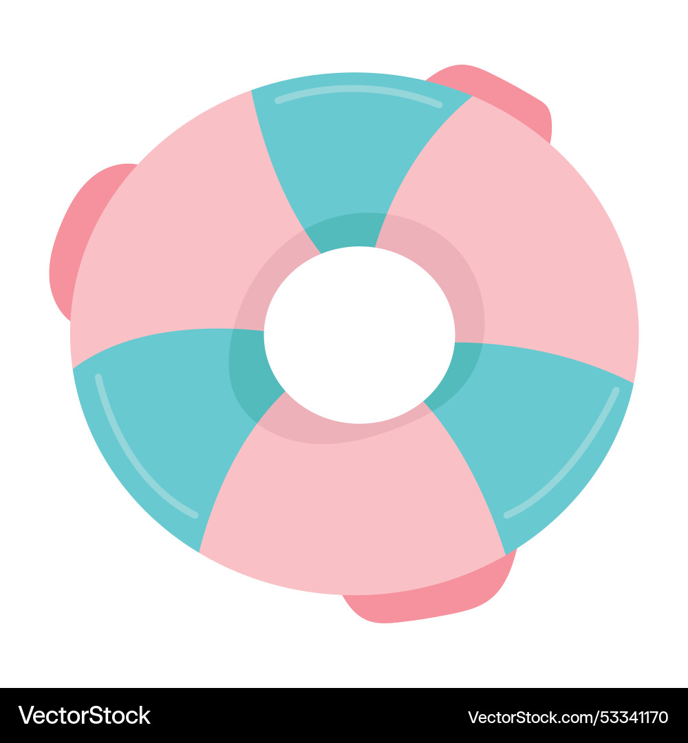 Bunte Pool Float Ring Kunst Vektorbild