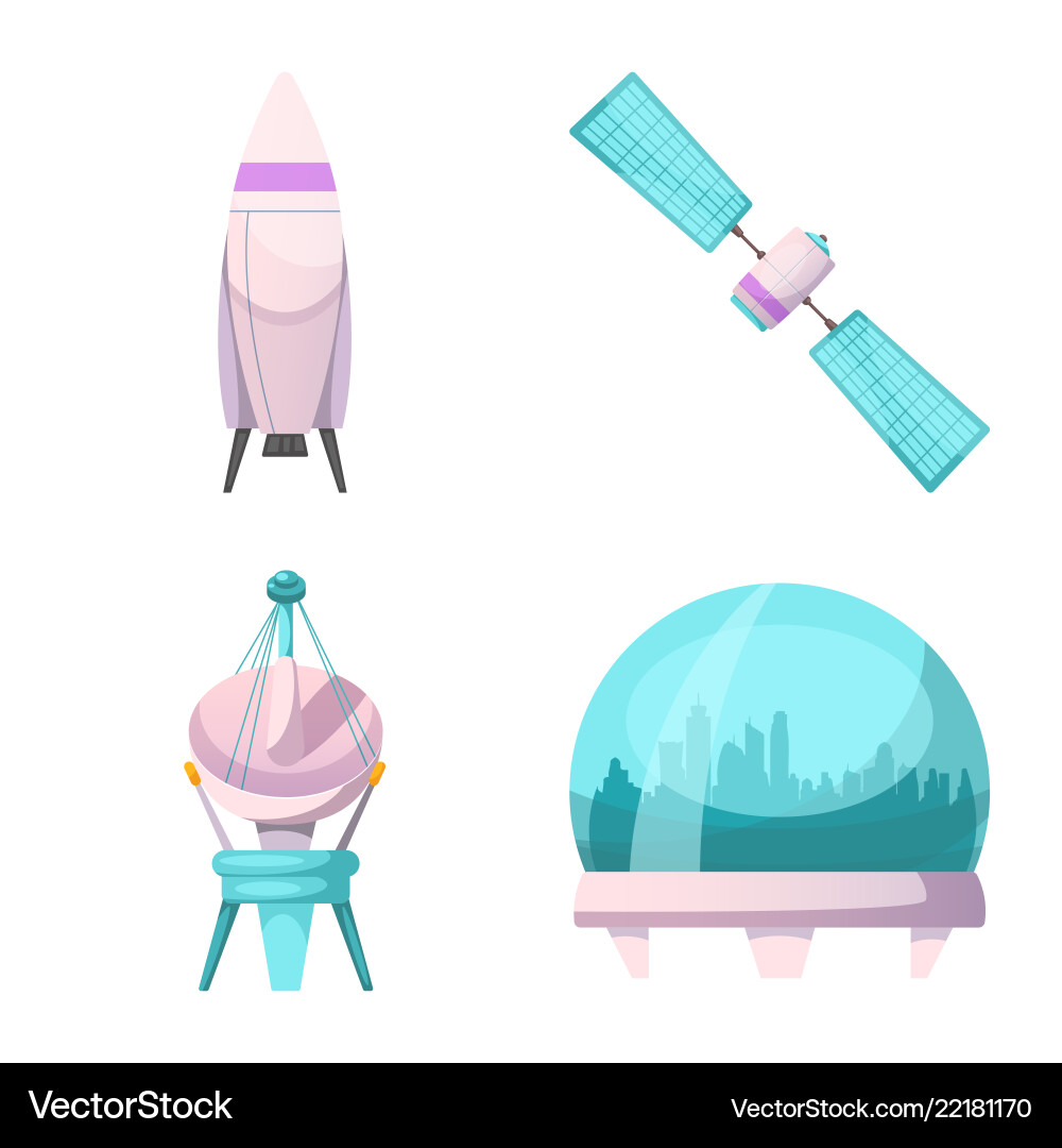 Design of mars and space sign collection Design of mars and space sign collection vector image