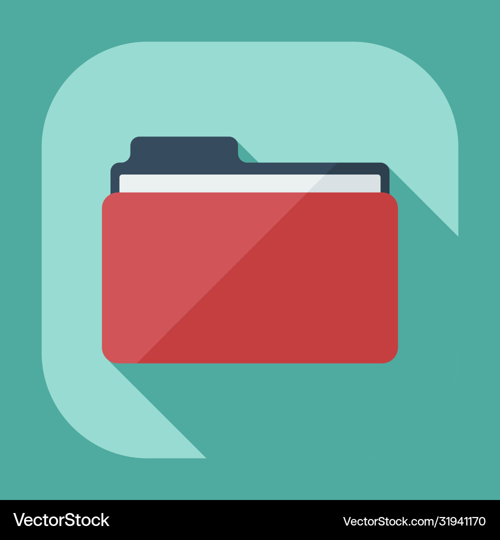 Flat modern design with shadow icons folder Flat modern design with shadow icons folder vector image