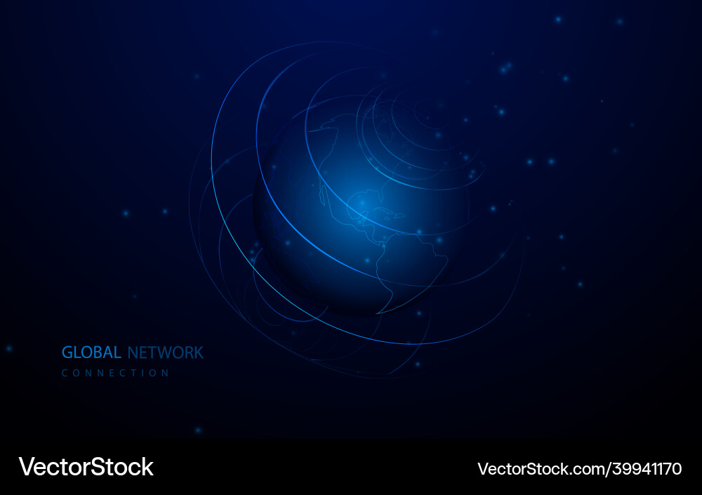 Global network connection abstract futuristic Global network connection abstract futuristic vector image