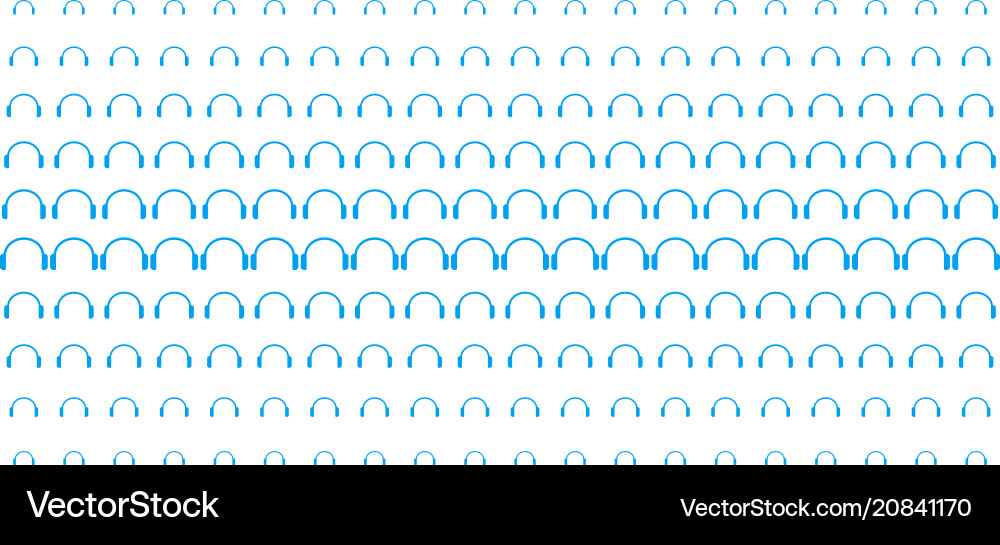 Headphones shape halftone array Vector Image