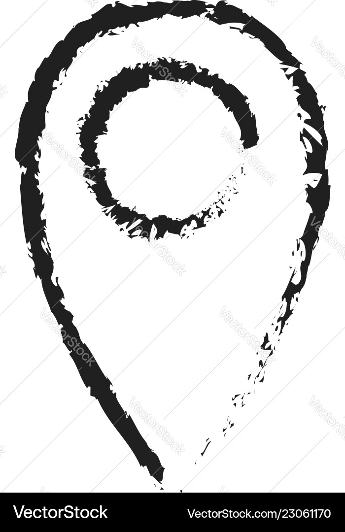 Map pointer line sketch icon gps sign web Map pointer line sketch icon gps sign web vector image