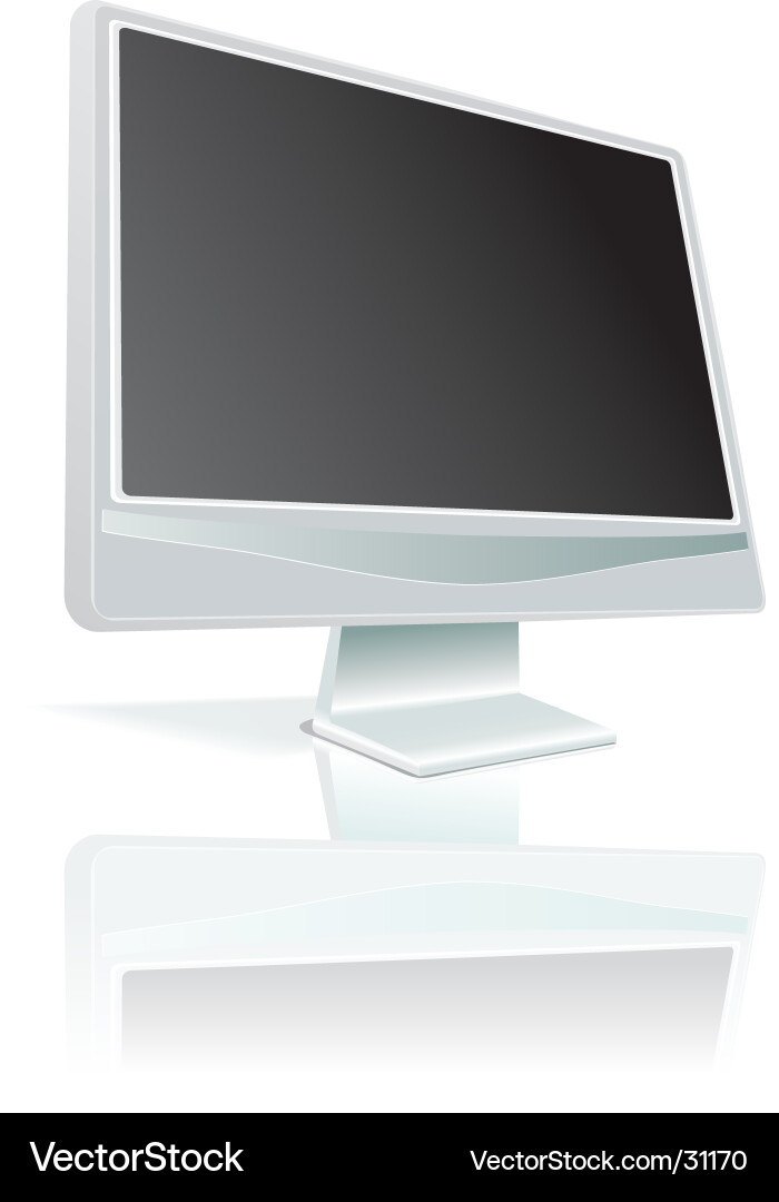 Modern Monitor Display vector image
