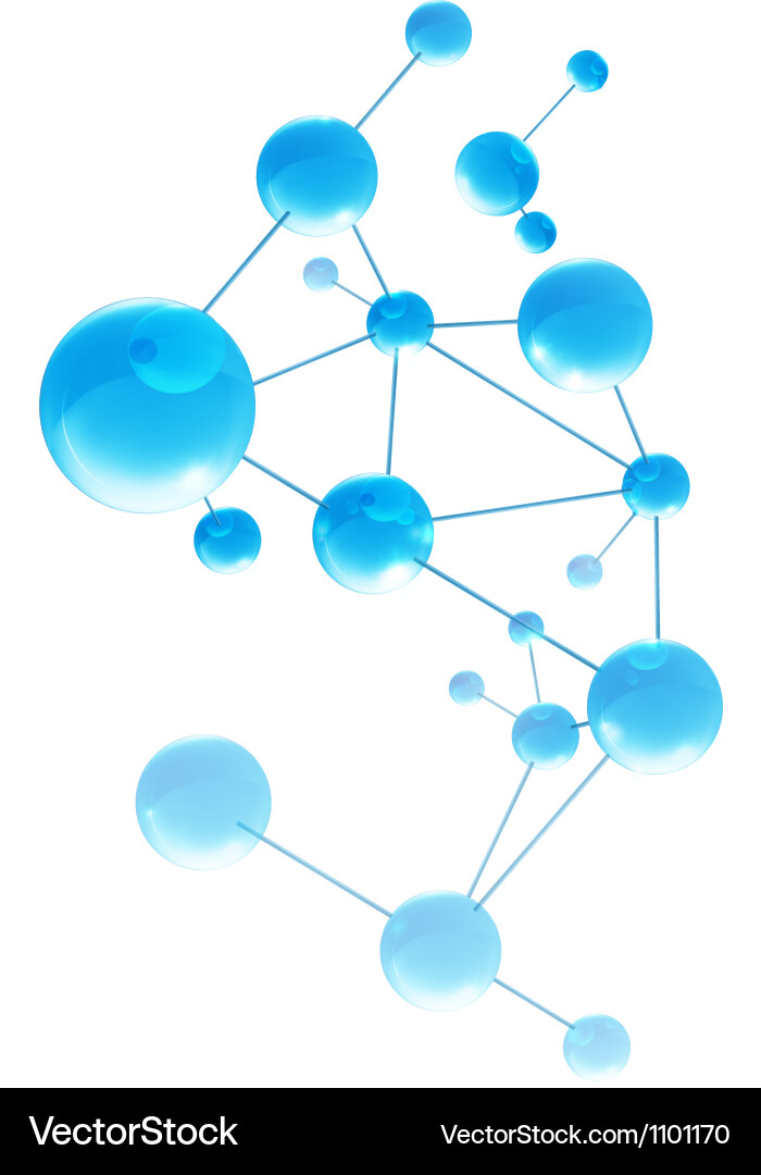 Molecular Structure - Blue Royalty Free Vector Image