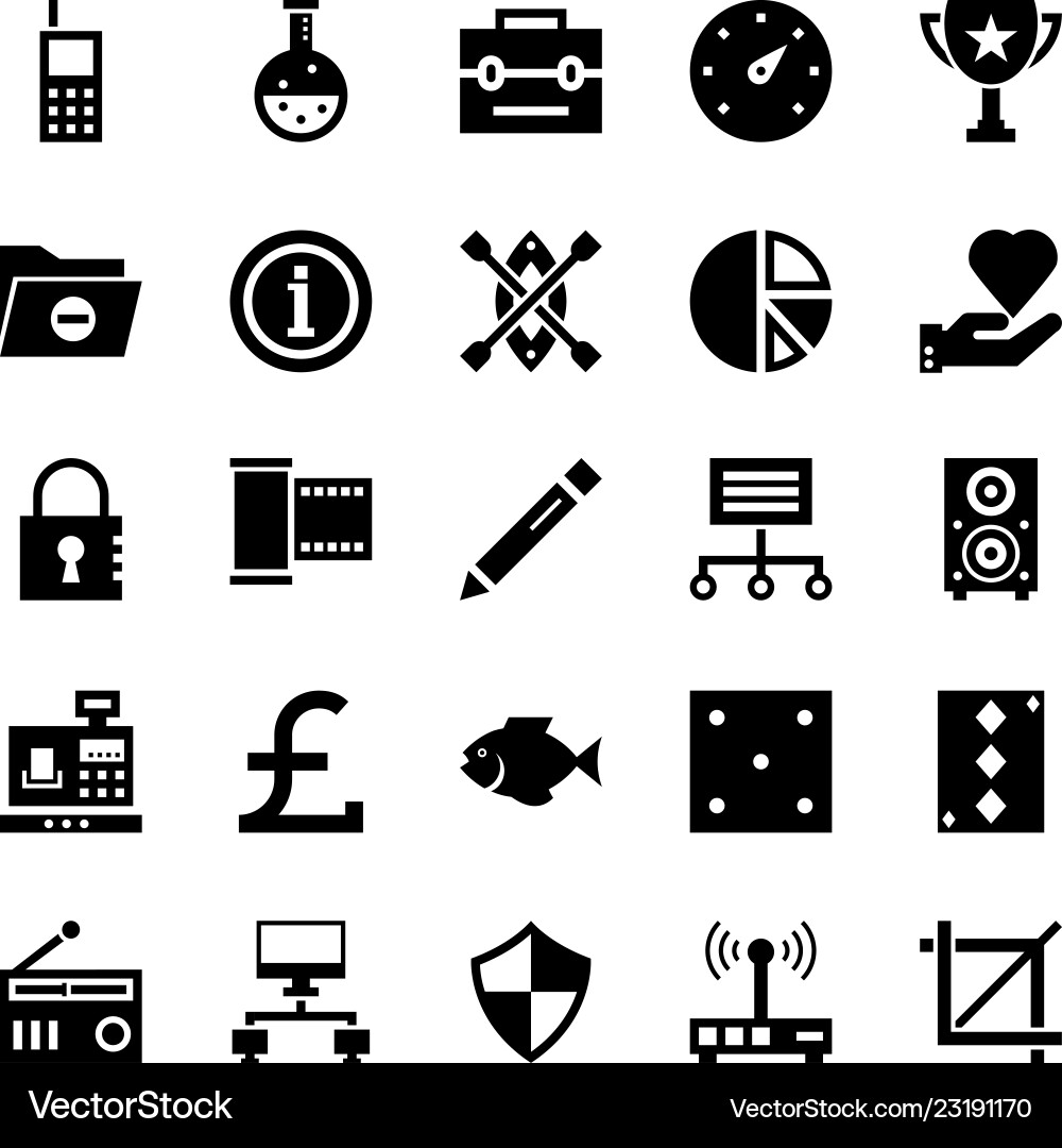 Responsive user interface solid vector image