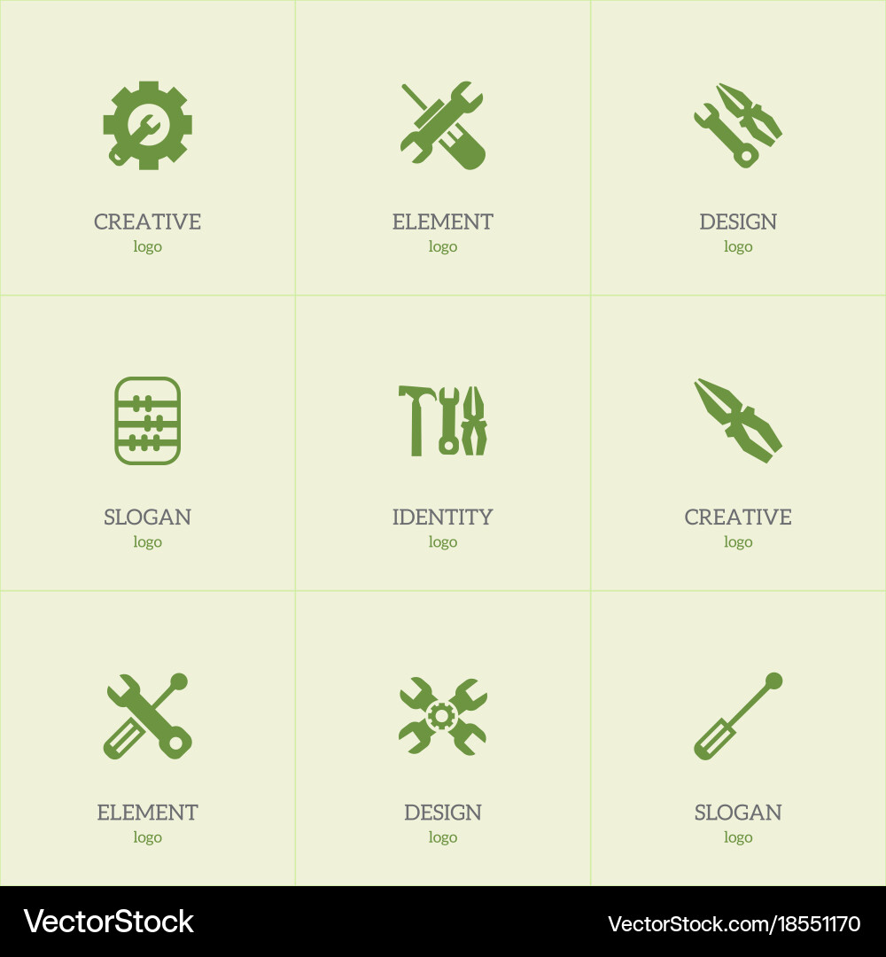 Set of 9 editable service icons includes symbols Vector Image