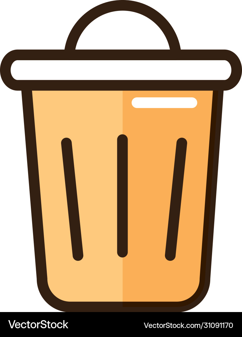 Trash can delete internet web technology interface vector image