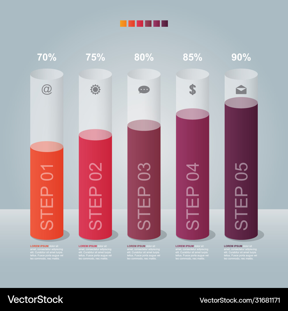 Bar chart graph steps diagram statistical Bar chart graph steps diagram statistical vector image