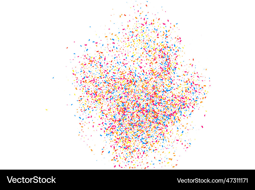 Colorful explosion of confetti colored grainy Colorful explosion of confetti colored grainy vector image