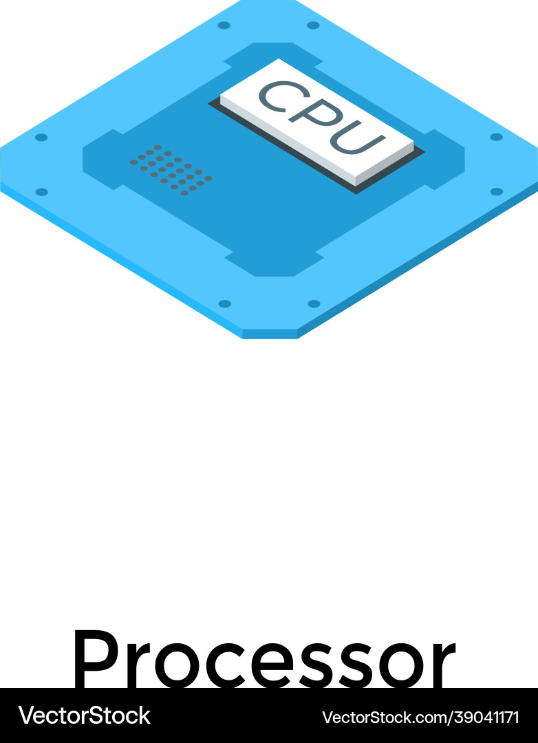 Computer microprocessor Vector Image