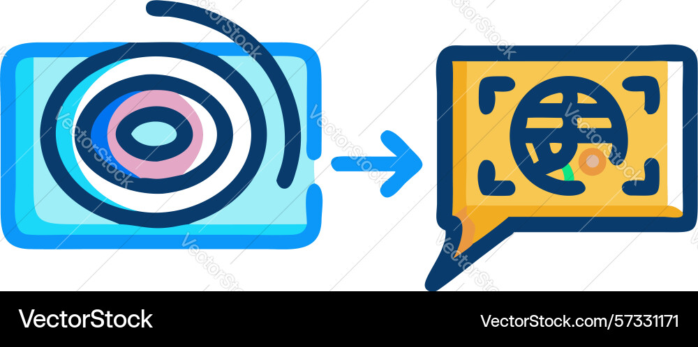 Data visualization target business analytics vector image
