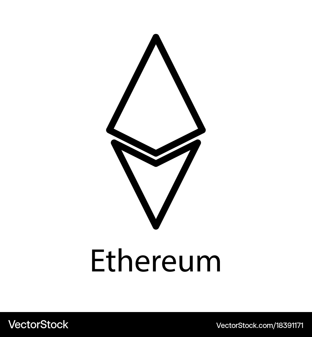 Ethereum icon for internet money crypto currency – Royalty-Free Vector |  VectorStock