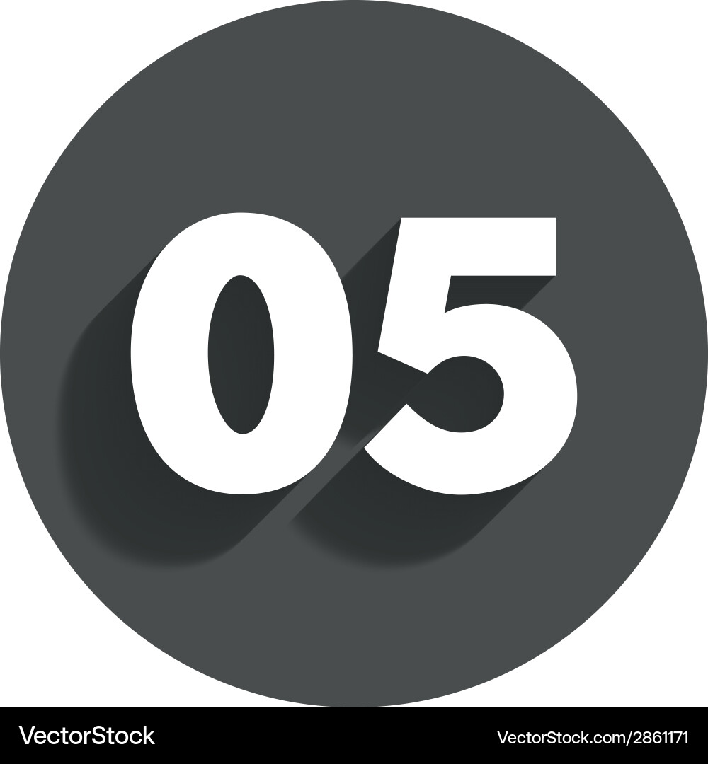 Fifth step sign loading process symbol vector image