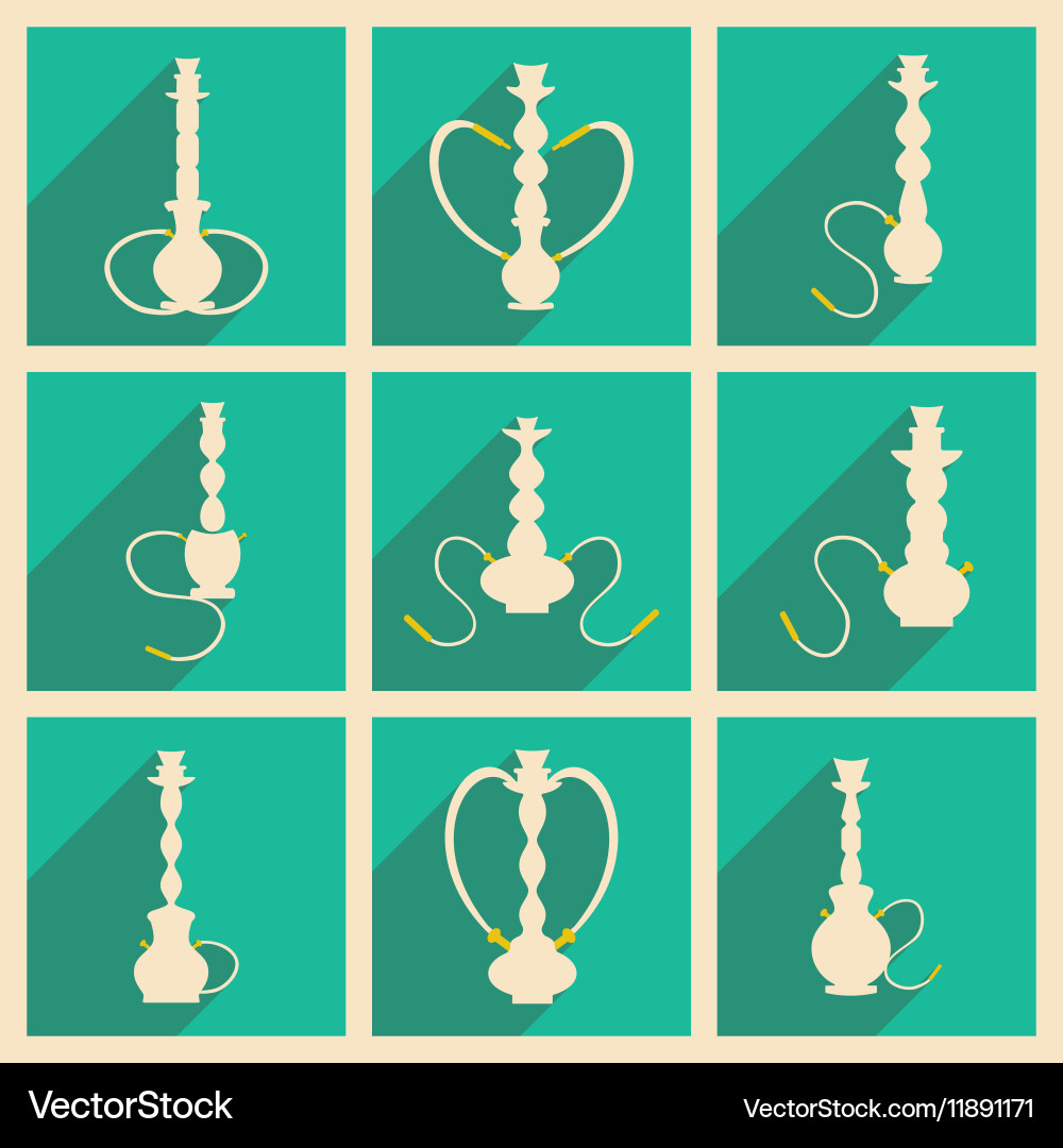 Flat with shadow concept and mobile application Vector Image