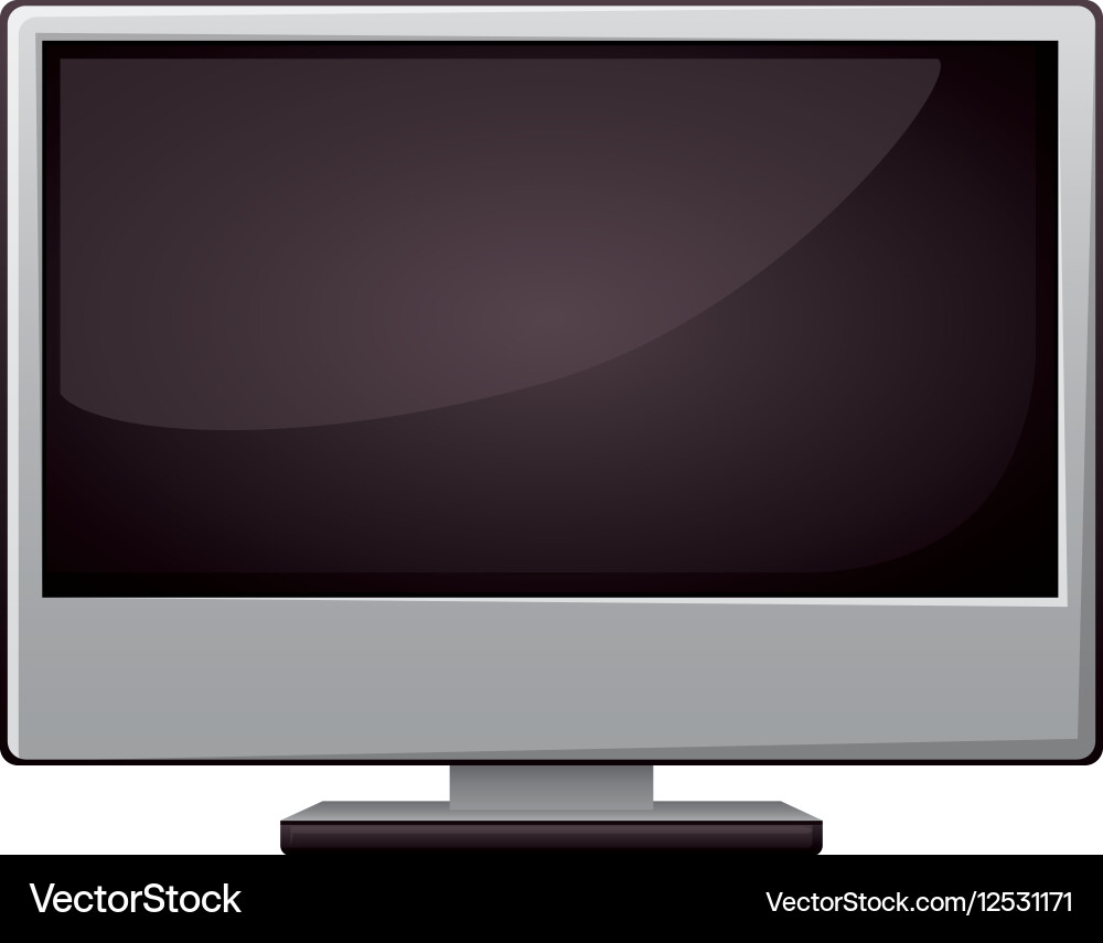 Isolated computer device design vector image