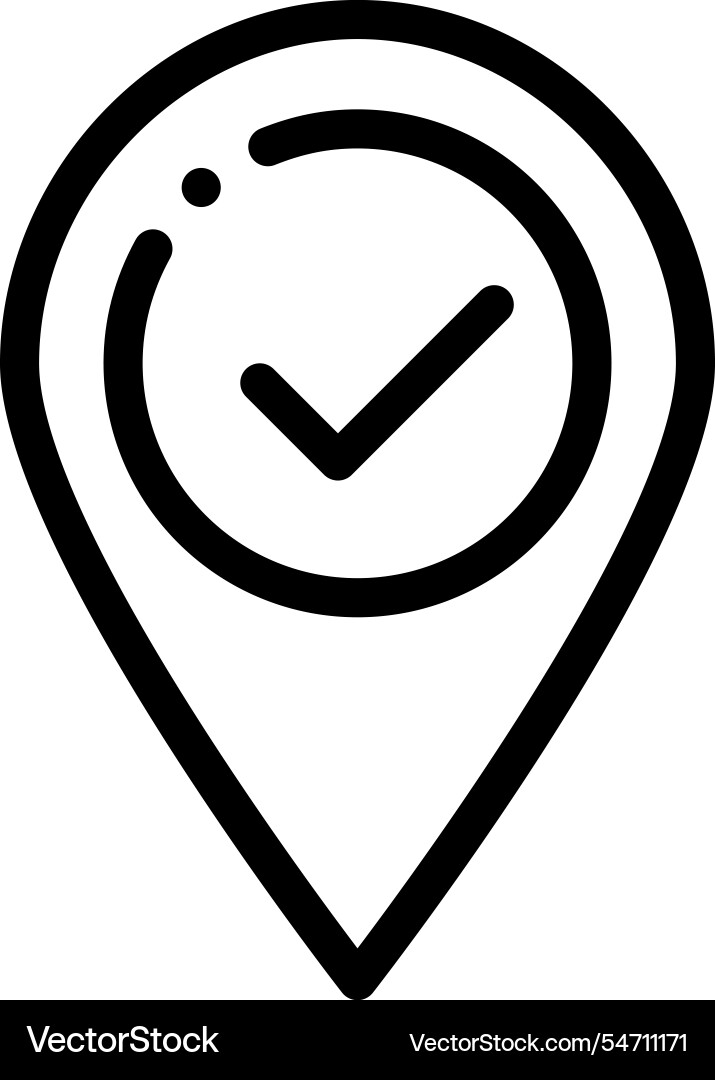 Location icon thin linear style design isolated Location icon thin linear style design isolated vector image