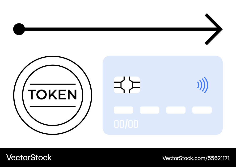 Secure digital payment tokenization Secure digital payment tokenization Vector Image