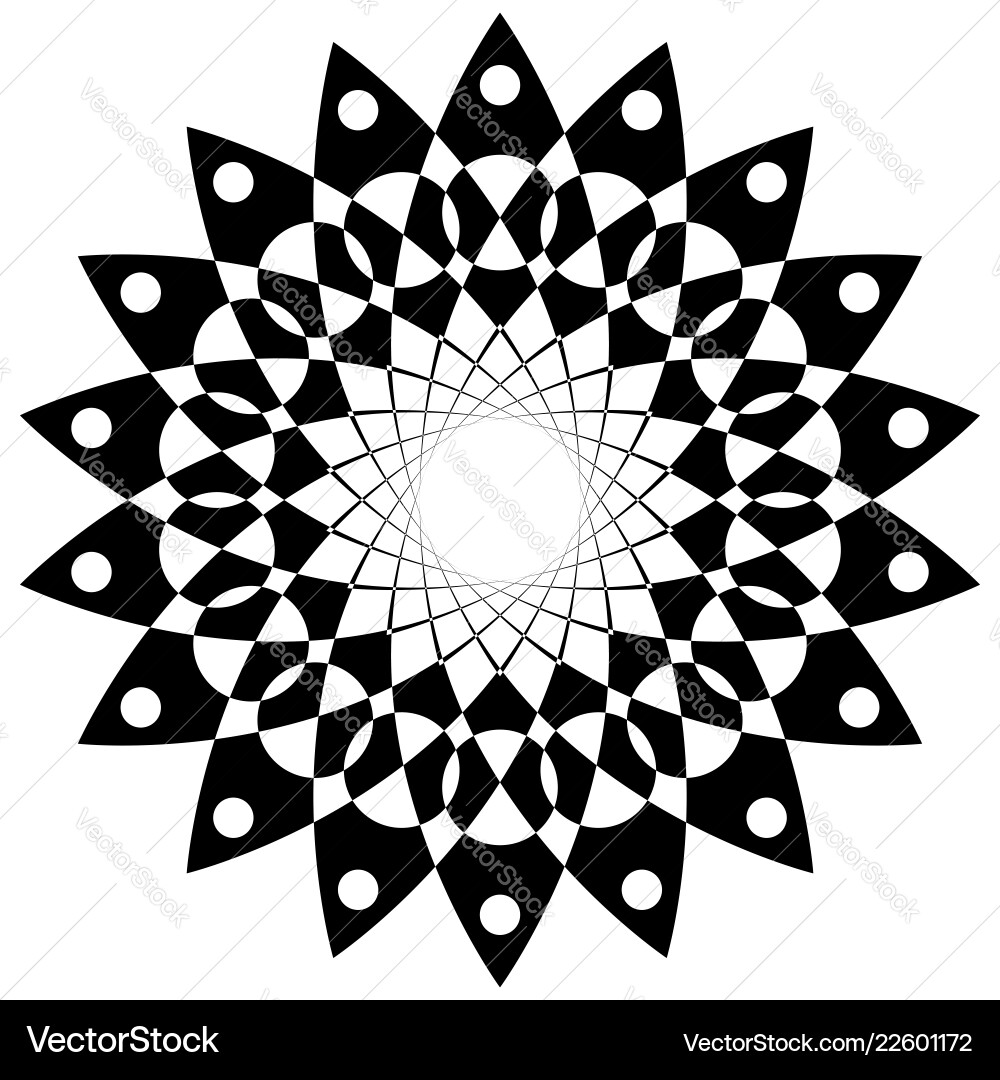 Abstract circular spiral element isolated Vector Image
