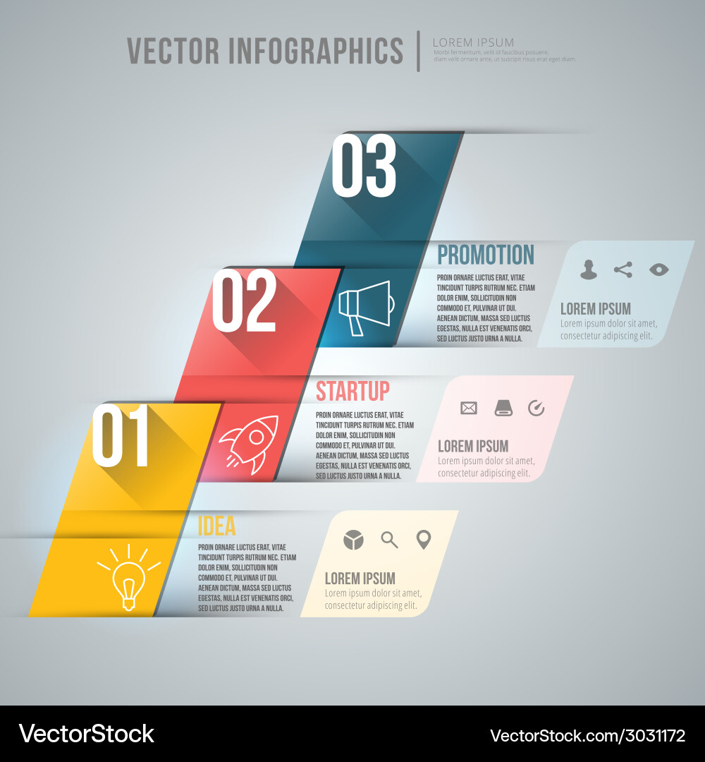 Abstract infographic design workflow layout Vector Image