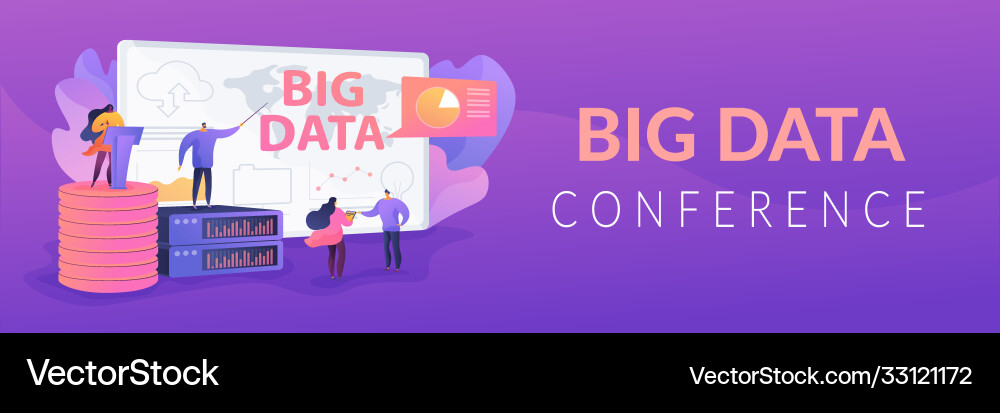 Big Data Konferenz Web-Banner Konzept Big Data Konferenz Web-Banner Konzept vektorbild