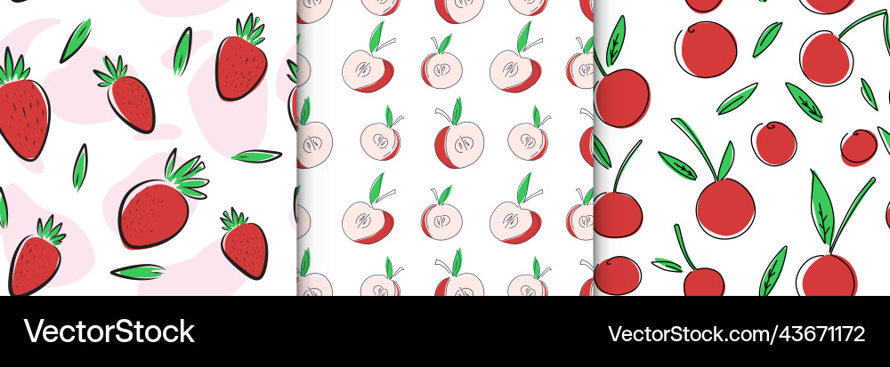 Collection of patterns simple seamless background Collection of patterns simple seamless background vector image