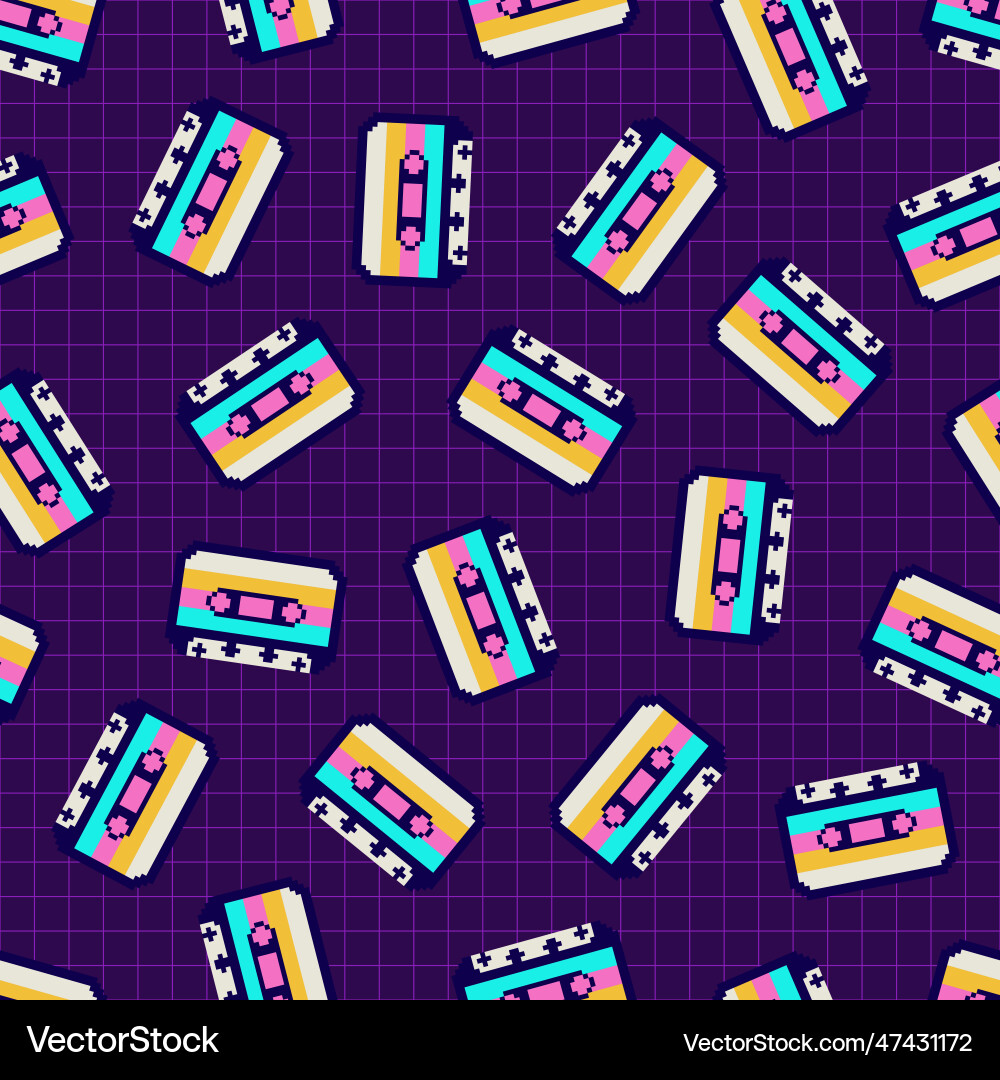 Colorful seamless retro pattern - fashion Vector Image