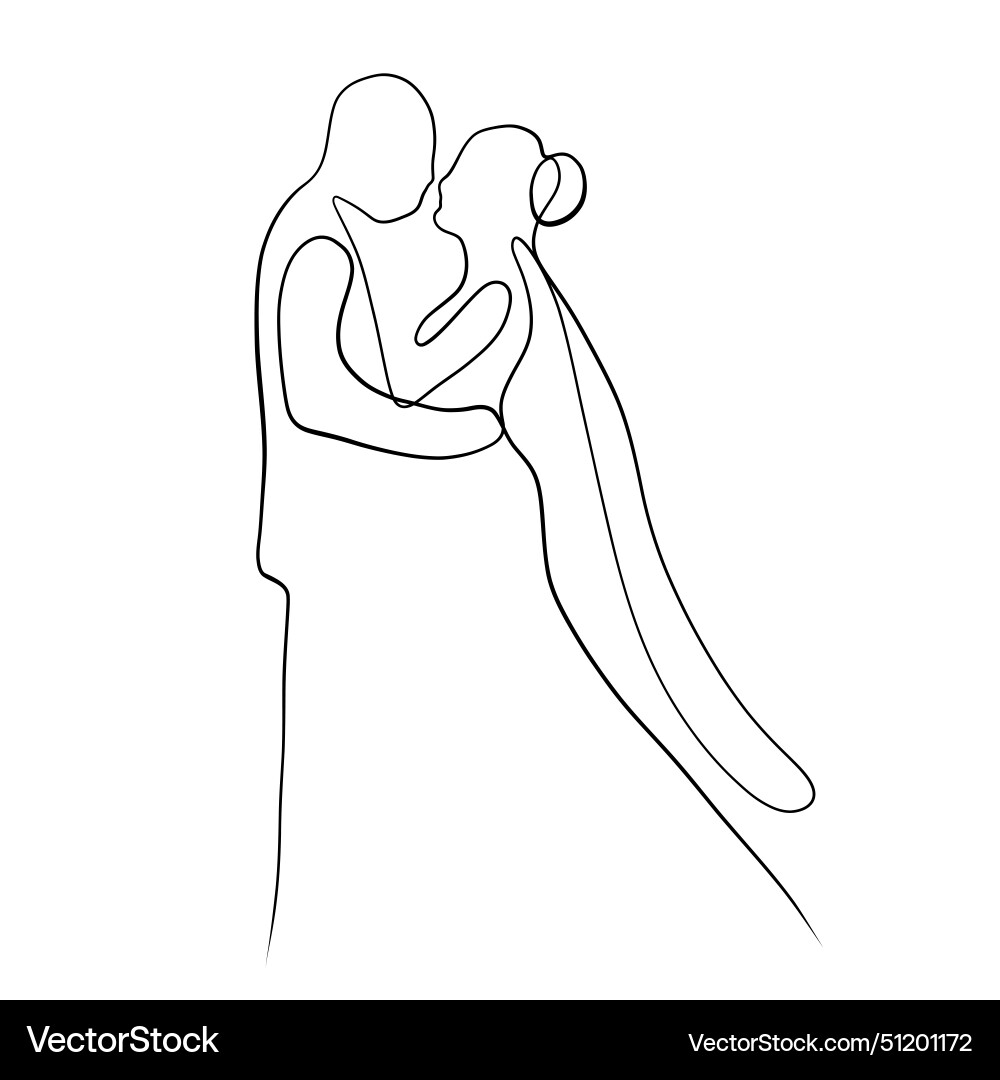Continuous drawing of lines line art lovers Vector Image