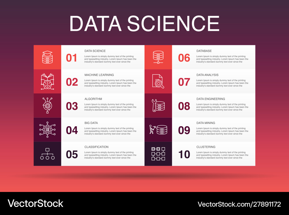 Data Science Concept Template Vector Image
