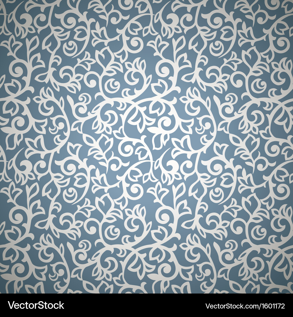 Elegant Silver Curl Pattern Vector Image