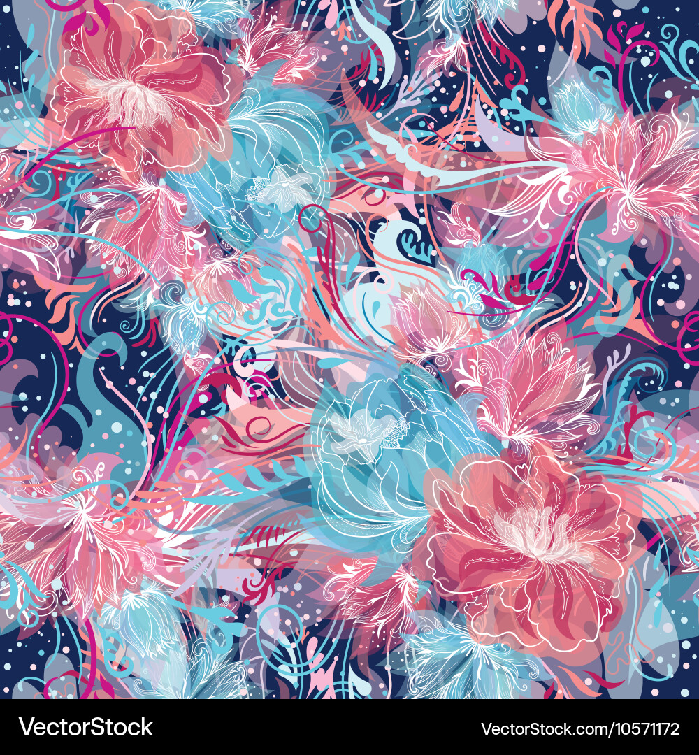 Floral Magic Pattern Royalty Free Vector Image