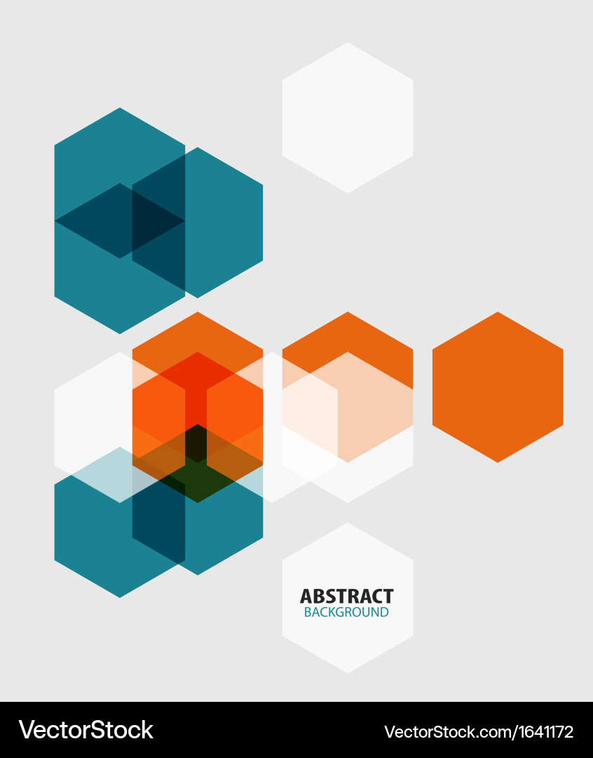 Geometric Hexagon Background Vector Image