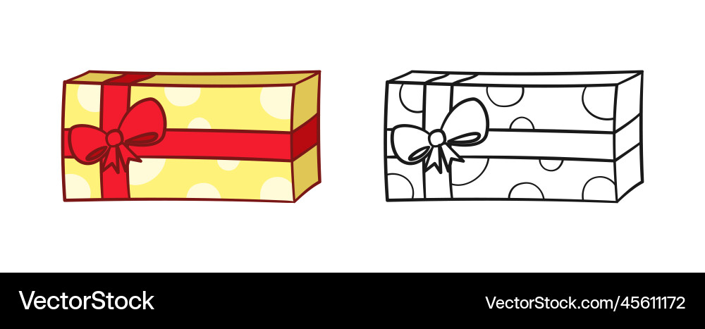 Geschenkbox mit Schleife Cartoon Clipart Weihnachten Geschenkbox mit Schleife Cartoon Clipart Weihnachten vektorbild