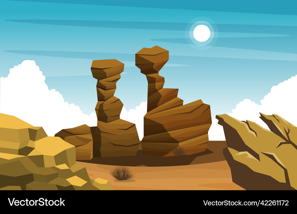 Helle Sonne westlichen Amerikanischen Felsen Klippe weit Helle Sonne westlichen Amerikanischen Felsen Klippe weit vektorbild