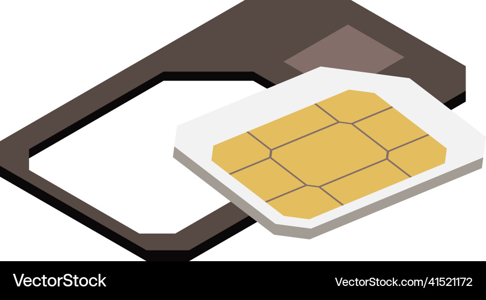 Internet sim card composition Internet sim card composition vector image