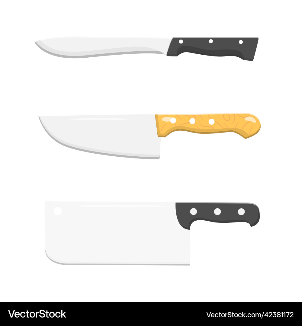 Knife set flat clean icon design element Knife set flat clean icon design element vector image