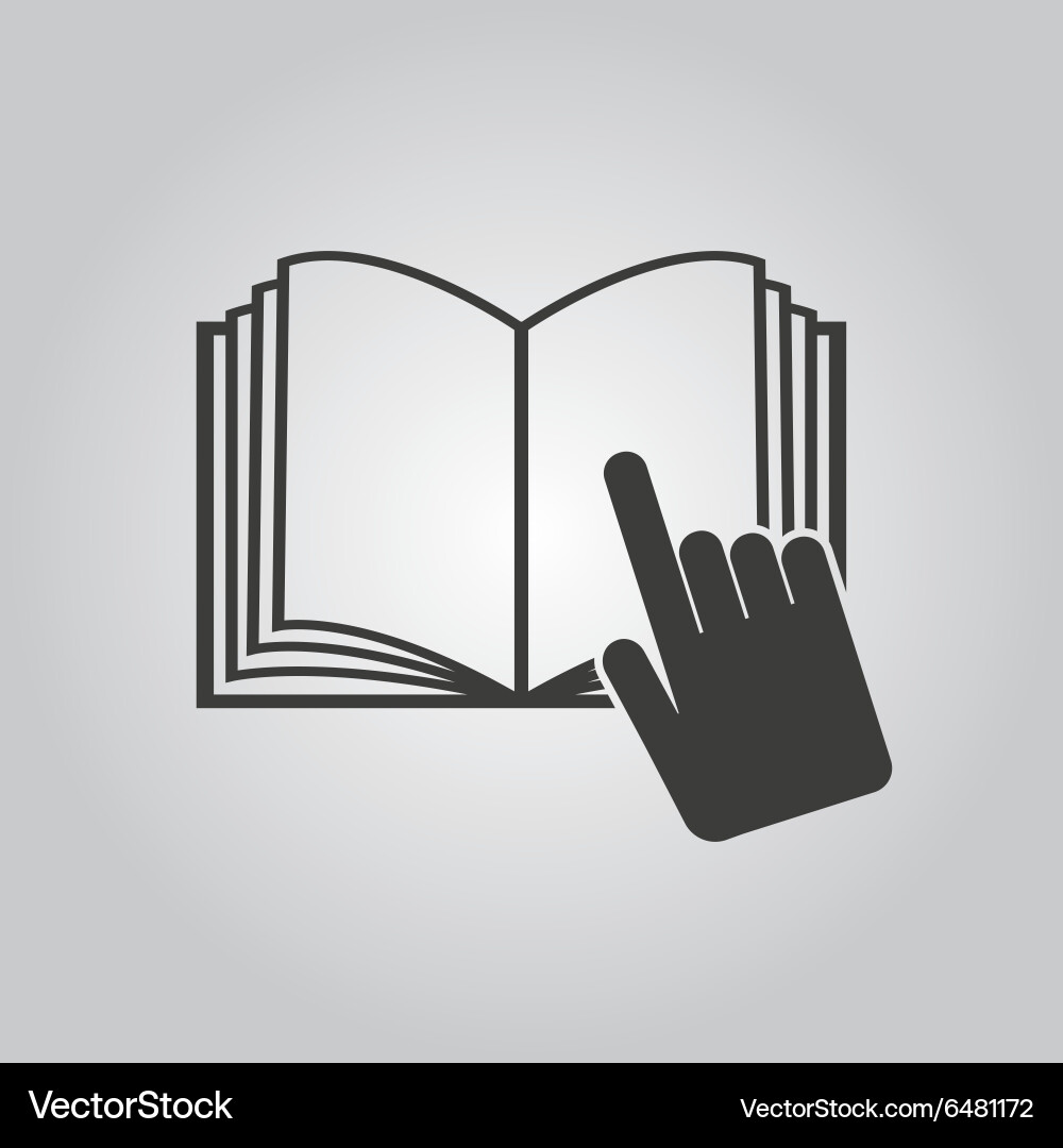 Open book icon manual and tutorial Vector Image