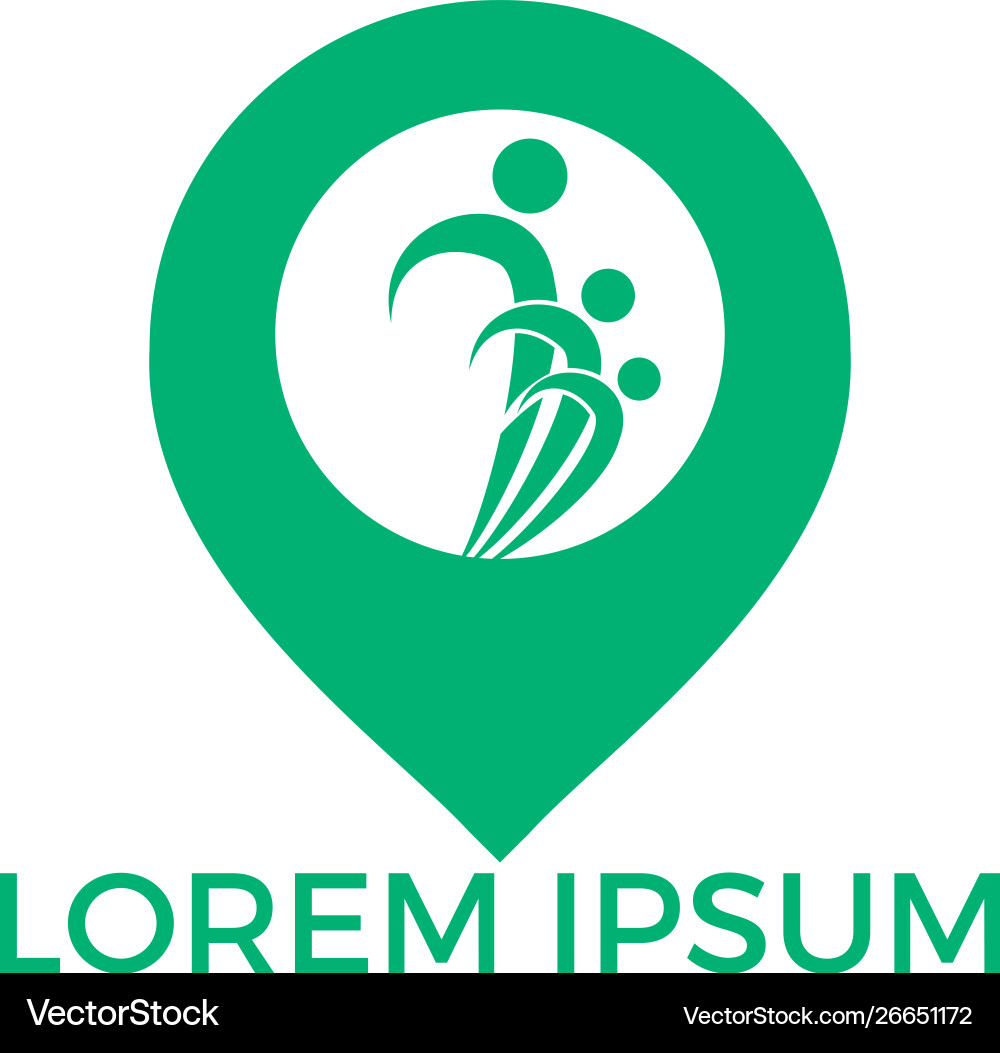 People and map pointer logo design People and map pointer logo design Vector Image