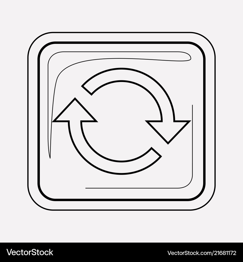 Repeat button icon line element Repeat button icon line element vector image