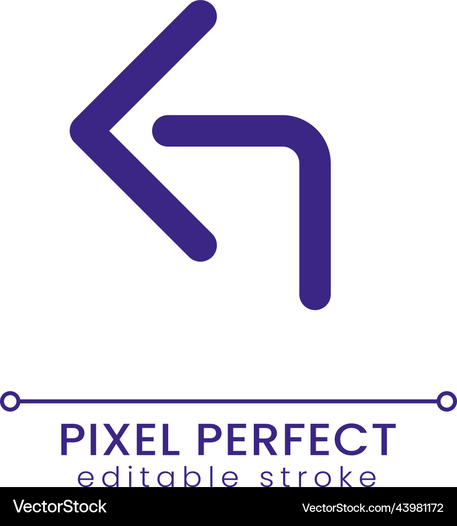 Reply arrow pixel perfect rgb color ui icon Reply arrow pixel perfect rgb color ui icon vector image